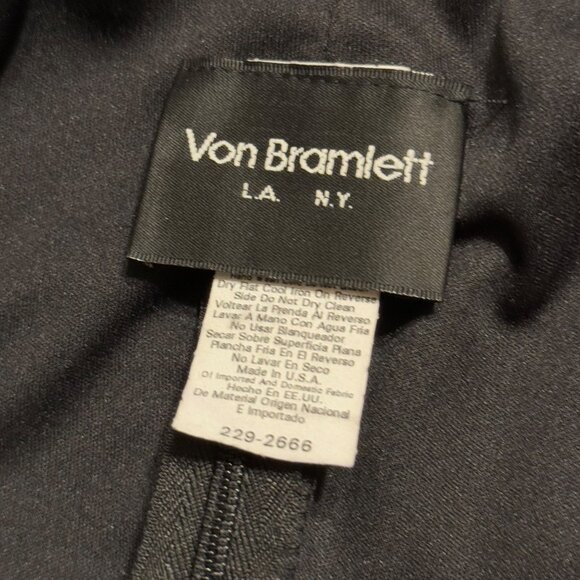 Von Bramlett Black Sleeveless Evening Gown Sequins Womens Size 10 - Picture 5 of 7